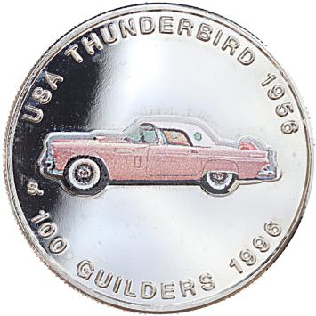 100 Gulden 1996 Thunderbird 1956 Suriname Proof