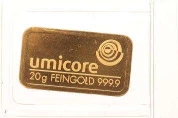 Goudbaar 20 gram Umicore