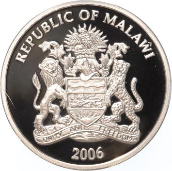 Malawi 50 Kwacha 2006 Summer Olympics 2008 silver Proof