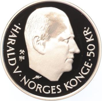 Norway 50 kroner 1995 50th anniversary United Nations silver Proof
