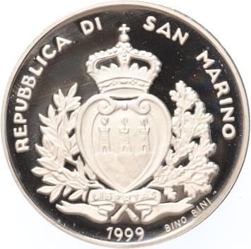 San Marino 5000 lire 1999 Europe Tomorrow silver Proof