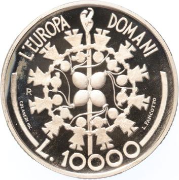 San Marino 10.000 lire 1999 Europe Tomorrow silver Proof