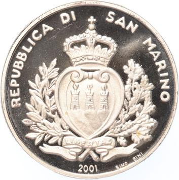San Marino 10.000 Lire 2001 Last Lire Coinage silver Proof