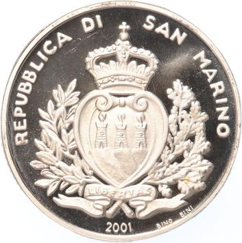San Marino 10.000 Lire 2001 Last Lire Coinage silver Proof