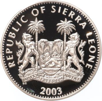 Sierra Leone 10 Dollars 2003 Pallas Athene silver Proof