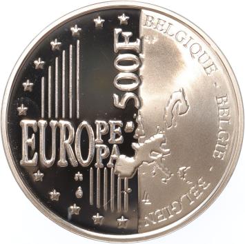 Belgium 500 Francs 1999 Albert & Isabella silver Proof