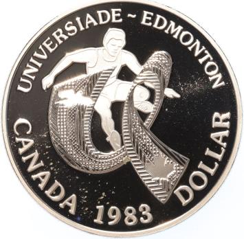 Canada 1 Dollar 1983 Edmonton silver Proof