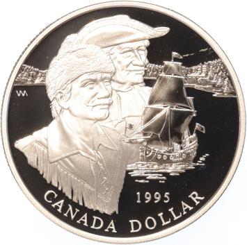 Canada 1 Dollar 1995 Hudson Bay Company silver Proof