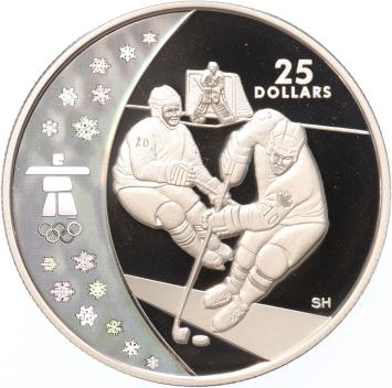 Canada 25 Dollars 2007 Hockey silver Proof