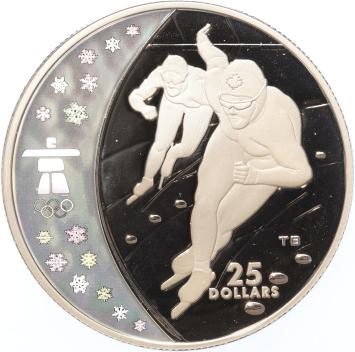 Canada 25 Dollars 2009 Speed Skaters silver Proof