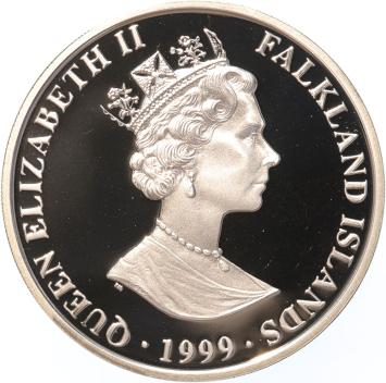 Falkland Islands 2 Pounds 1999 Sir Ernest Henry Shackleton silver Proof