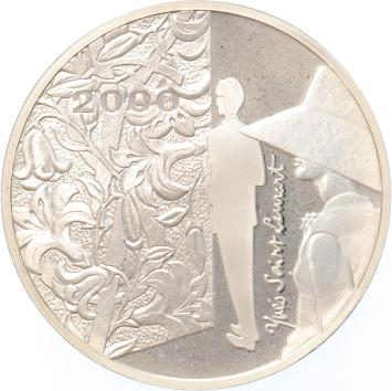 France 10 Francs 2000 Yves Saint Laurent silver Proof