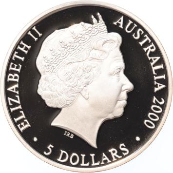 Australia 5 dollars 1999 Two Emus Silver Proof