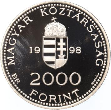 Hungary 2000 Forint 1998 Heroes Square Budapest silver Proof