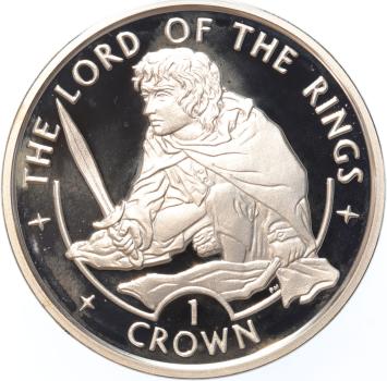 Isle Of Man 1 Crown 2003 Lord of the rings Frodo silver Proof