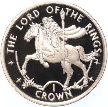 Isle Of Man 1 Crown  Lord of the rings Gandalf 2003 silver Proof