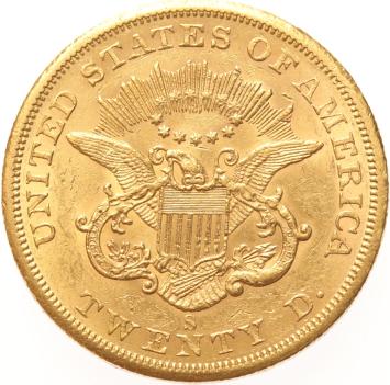 USA 20 dollars 1858s double eagle