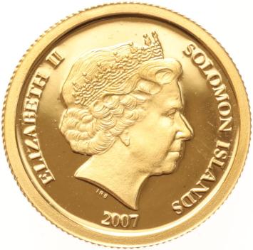 Solomon Islands 10 Dollars gold 2007 Roman Colosseum - Italy proof