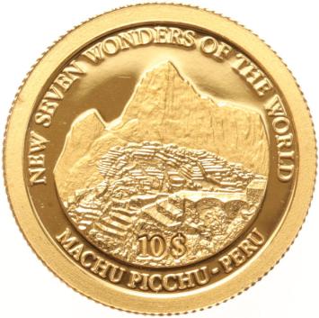 Solomon Islands 10 dollars gold 2007 Machu Picchu - Peru proof