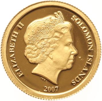 Solomon Islands 10 dollars gold 2007 Machu Picchu- Peru proof