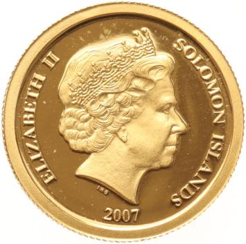 Solomon Islands 10 Dollars gold 2007 Chichen Itza - Mexico proof