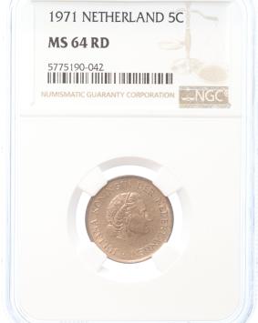 Netherlands 5 cent 1971 MS64RD