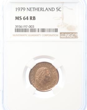 Netherlands 5 cent 1979 MS64RB