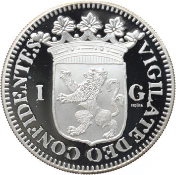 Replica 1 Gulden 1680 zonder teken in Zilver