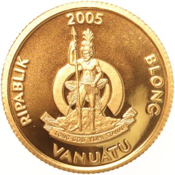 Vanuatu 50 Vatu 2005 Captain Kidd's proof