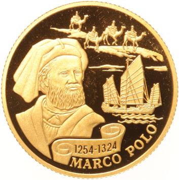 Kazakhstan 100 Tenge gold 2004 Marco Polo proof