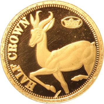 Tristan da Cunha 1/2 Crown gold 2011 Springbok fabula aurum proof