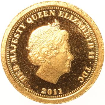 Tristan da Cunha 1/2 Crown gold 2011 Springbok fabula aurum proof