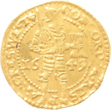 West-Friesland Nederlandse dukaat goud 1649bloem