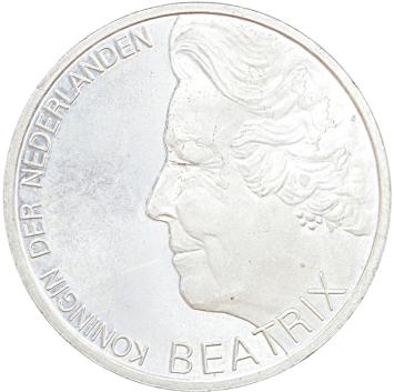 Nederland 10 gulden zilver Beatrix 100 ex.