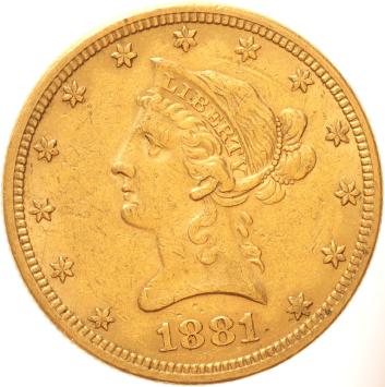 USA 10 Dollars 1881