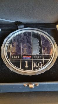 2020 Nationale één kilo herdenkingsmunt, Jubileumuitgifte 75 Jaar Vrijheid Bevrijding Nederland 1945 - 2020