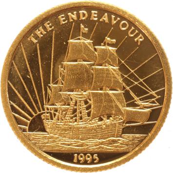 Samoa 10 Dollars gold 1995 The Endeavour proof
