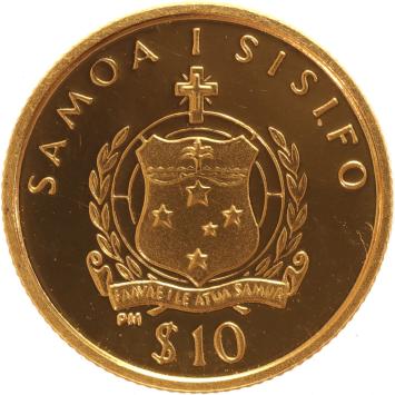 Samoa 10 Dollars gold 1995 The Endeavour proof