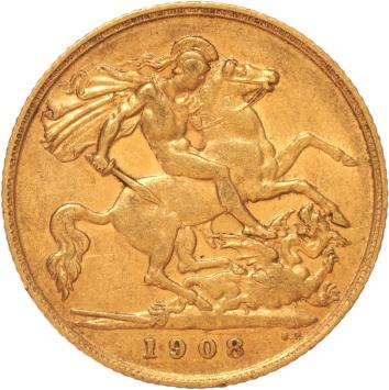 Great Britain 1/2 Sovereign 1908