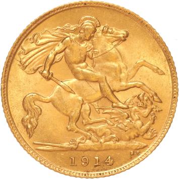 Great Britain 1/2 Sovereign 1914