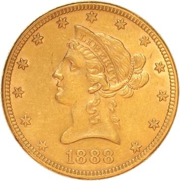 USA 10 Dollars 1888