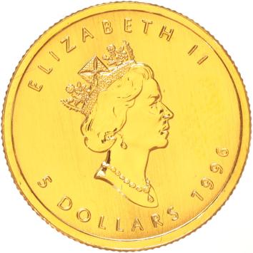 Canada 5 dollars 1996 Maple Leaf