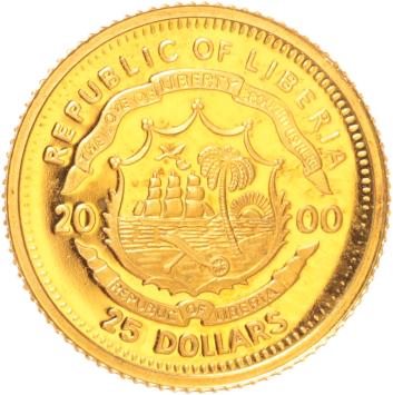 Liberia 25 Dollars 2000