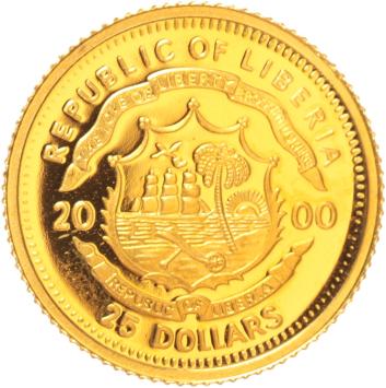 Liberia 25 Dollars 2000