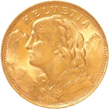 Switzerland 20 francs 1935lb