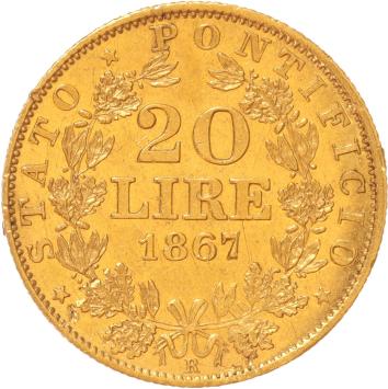 Vatican City 20 lire 1867