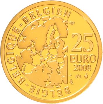 Belgie 25 euro 2008
