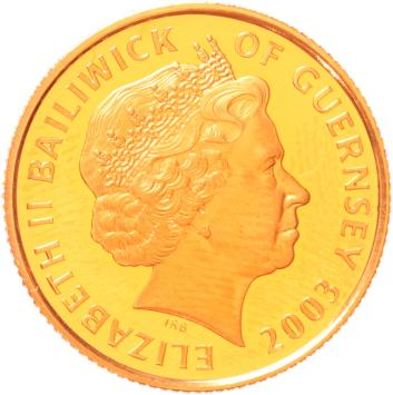 Alderney 25 Pounds 2003 The Golden Hind proof