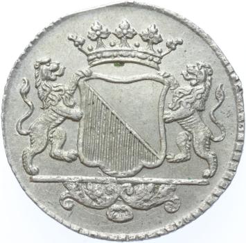 Utrecht-stad Duit zilver 1744