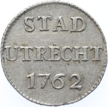 Utrecht-stad Duit zilver 1762